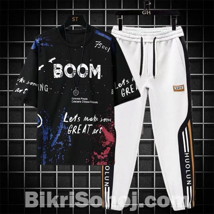 Drop Shoulder Mash T-Shirt and Trouser